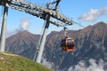 Cableway and Gondola in the Gastein mountains, Austria.
